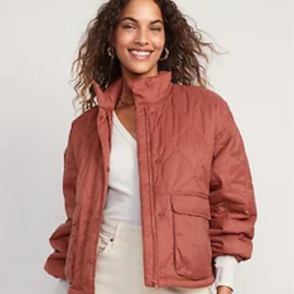 NWT Quilted jacket packable oversized water-resistant